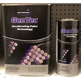 GenTec GTC720 Premium High Gloss 2K Automotive Professional Clear Coat Gallon Paint Kit Includes Quart GH75 Medium Hardener Included
