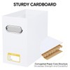 BALEINE File Organizer Box, Cardboard File Folder Organizer with Handle