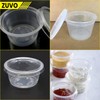 Zuvo Plastic Sauce Containers with Lids - 04 OZ (50