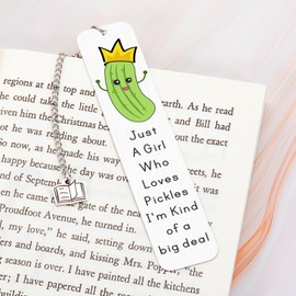 Funny Bookmark for Women, Pickle Gifts for Book Lovers, Book Marks for Reading Women, Girls Christmas Gifts for Pickle Lovers, Stocking Stuffers for Girls Pickle Lovers, Birthday Valentines Day Gifts
