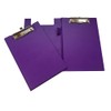 A5 Purple Foldover Clipboard with Pen Holder