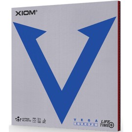 XIOM 10431 Table Tennis Rubber, Soft Back, Vega, Europe, Red, 1.8