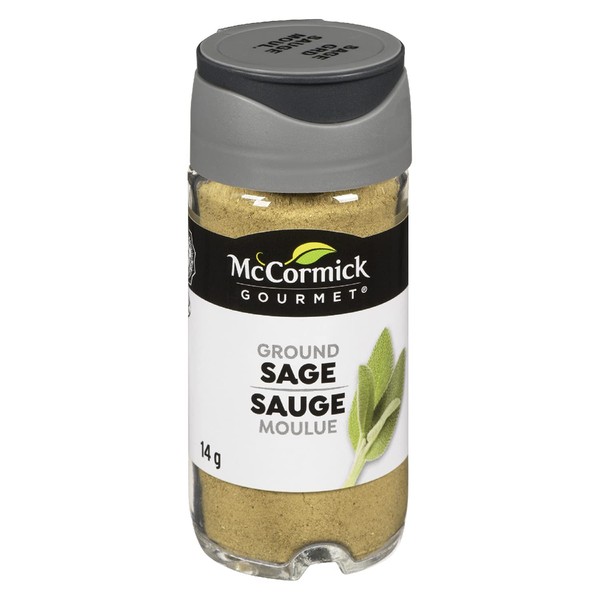 McCormick Gourmet (MCCO3), New Bottle, Premium Quality Natural Herbs & Spices, Ground Sage, 14g