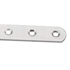 6 Pieces Perforated Plate, Wooden Connectors Made of Stainless Steel, Metal Connectors, for Used in Many Furniture, Such as Tables, Chairs, Cabinets (Silver)