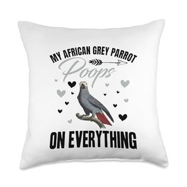 African Grey Parrot Food African Grey Parrot Baby Parrot Throw Pillow
