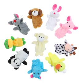 Fingerpuppen,10er Set Plüsch Fingerpuppen Niedliche Tier Finger Puppen Kleine Finger Puppet Badespielzeug Geschenk für Weihnachten Geburtstag Kinder Mitbringsel