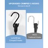 20 Pack Rubber Bungee Cords with Upgraded Hooks, 10 15
