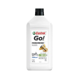 Castrol 12146 10W-40 4-Stroke Motorcycle Oil - 1 Liter, (Pack of 6)