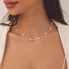 HANLI Pearl Necklaces for Women - Dainty Pearl Necklace Silver