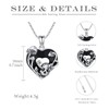 Skull Mushroom Necklace 925 Sterling Silver Gothic Punk Jewelry for