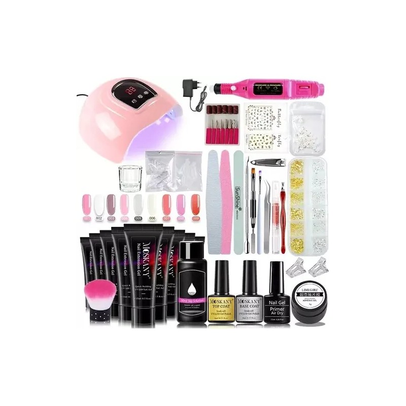 Kit Polygels Para Extensión De Uñas, Kit De Esmaltes De