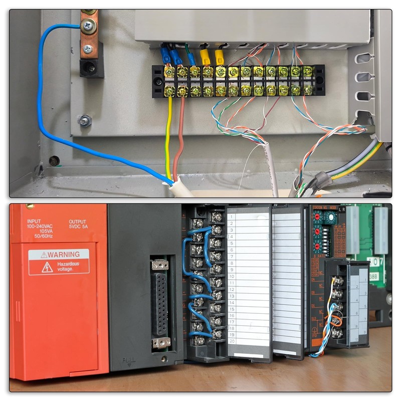 sourcing map 5 Pcs 5 Positions Terminal Block 300V 20A