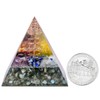 Nupuyai Labradorite Healing Crystal Pyramid for Protection, Chakra Energy Crystal