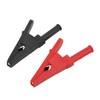 10pcs Electric Test Clip Brass Red Black 4mm/0.2in Hole 20mm/0.8in
