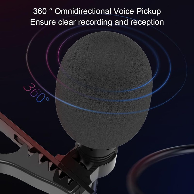 Lavalier Microphone Lapel Microphone, Lavalier Microphone for Phone PC, Wired