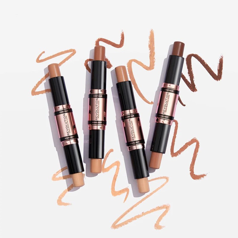 Makeup Revolution Contour Stick Duo Cream Contour & Highlight, Defines