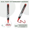 M&G Permanent Markers Round Tip, 10 Pack Quick Dry Waterproof