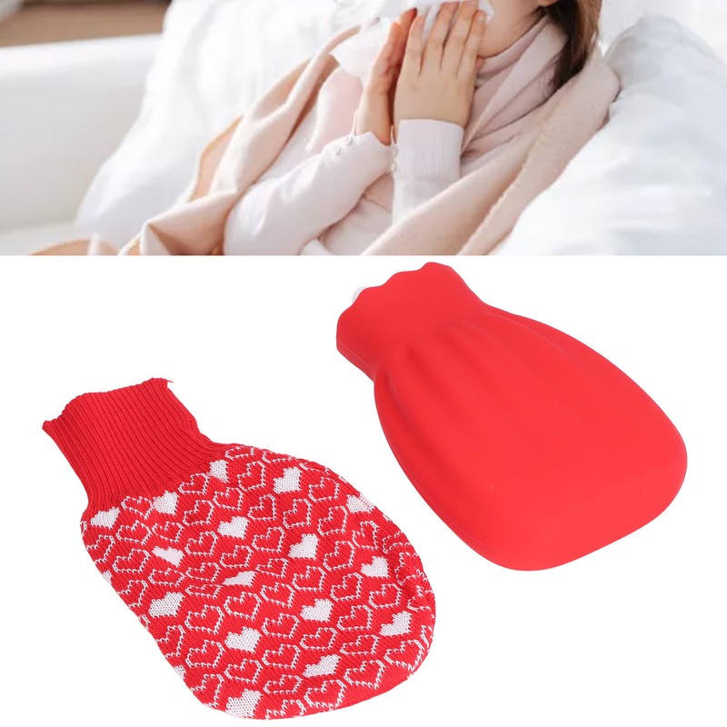 Hot Water Bottle Silicone Explosion Proof Hot Water Bag with