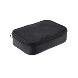 Uniquer Mesh Makeup Bag, Zipper Cosmetic Storage Pouch, Black Women Toiletry Bag for Women, Portable Zipper Travel Bag for Travel, Bathroom