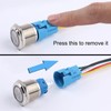 DMWD 2PCS 19MM Momentary Push Button Switch 12V-24V Ring Led
