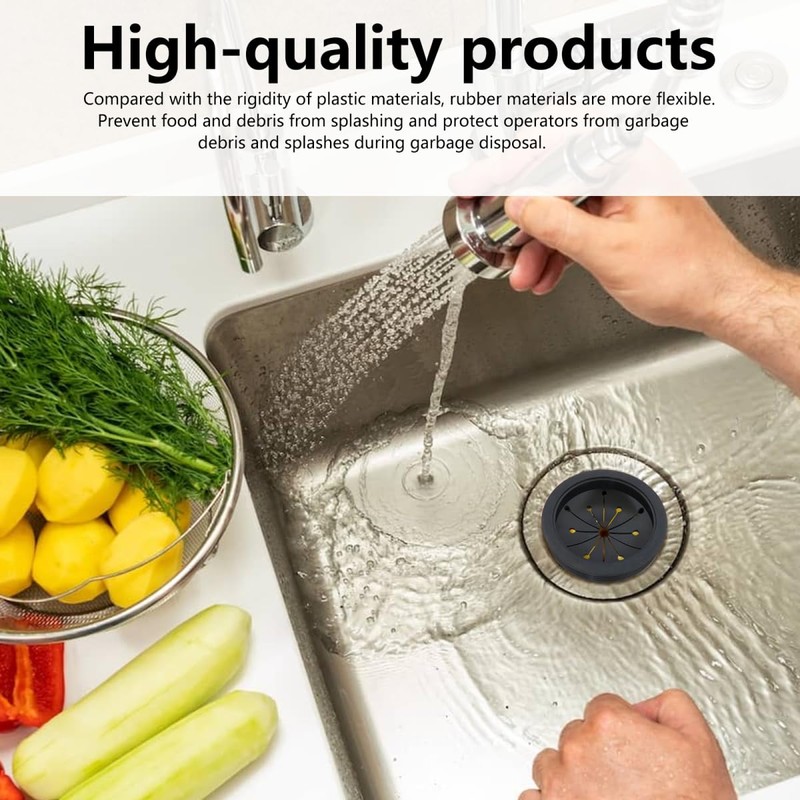 WELURE Garbage Disposal Rubber Drain Insert, 6x Garbage Disposal Cover,