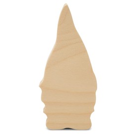 Chunky Gnome Cutouts 4-inch, Pack of 2 Wood Craft Unfinished Tiered Tray Decor, Small Gnome Shelf Sitters to Paint, by Woodpeckers