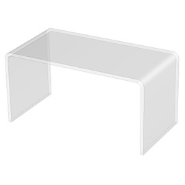 3R W Design Clear Acrylic Plastic Cabinet Display Stand - Exhibition Riser Plinth Bridge (20cm*10cm*10cm, Max Load 0.75kg)