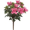 SilksAreForever 14" UV-Proof Outdoor Artificial Azalea Flower Bush -Pink (Pack
