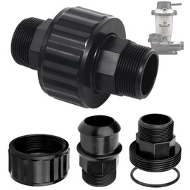 SP1480BLK Pool Pump Filter Connector Compatible with Hayward DE and Cartridge Filter, 1-1/2-Inch MIP Black Self-Aligning Double Male End Union Replace for Hayward Model #Cc1000 & Cc1500 Parts, 2 Pack