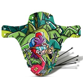 Riesel Design 1x Mudguard - Mudguard: PE - MTB Mudguard with Cable Ties / Stylish Bicycle Mudguard & Modern Mountain Bike Mudguard for Any Bike Size