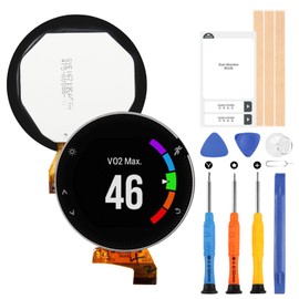 Screen Replacement for Garmin Forerunner 235 235J 230 Watch LCD Display Digitizer Touch Screen Glass Full Assembly Repair Parts (White)