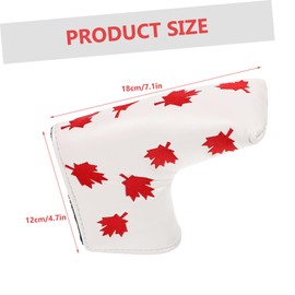 BIUDECO Golf Club Head Cover Retro Putter Protector Durable PU Design for Center Shaft Mallet Stylish Leaf Prevents Dings Damage for Travel Play