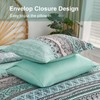 WONGS BEDDING Double Size Bohemian Duvet Cover Mint Green Colorful