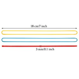 ONLYKXY 30pcs Flat Rubber Bands 7inch Long Elastic Band Big Reusable Large Silicone Thick Giant Colored Elasticity Coil Ring for Trash Can File Folders Home Kitchen Office. (Mixed color)