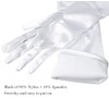 Lansian Women's 21'' Long Satin Gloves White Elbow Length 1920s