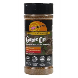 Dizzy Pig Game On! Wild Game Gourmet Seasoning Rub (8oz Shaker) - Seasons 30+lbs of Food - Hand Made in the USA - MSG Free, Gluten Free
