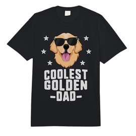 Coolest Golden Dad T-Shirt for Men Retriever New Dog Owner Comfort Colors Adult Heavyweight T-Shirt
