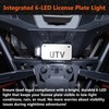 BARQUPO UTV Led Lighted License Plate Frames Mount Holder Compatible