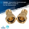 tecuro - 49600 Water Meter Screw Connections, 3/4 Inch Nut