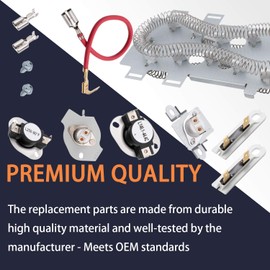 8544771 Dryer Heating Element, 279973 3392519 Thermal Fuse and 279816 Thermostat Dryer Replacement Kit Exact Fit for Whirlpool Maytag Dryers - Replaces WP8544771 PS11746337