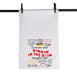MNIGIU Musical Inspired Gift Musical Quote Gift Musicals Dish Kitchen Towel for Theatre Fan (Rain Towel)