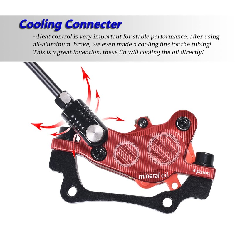 ThinkTop Bike 4 Piston Hydraulic Disc Brake, CNC Machining MTB