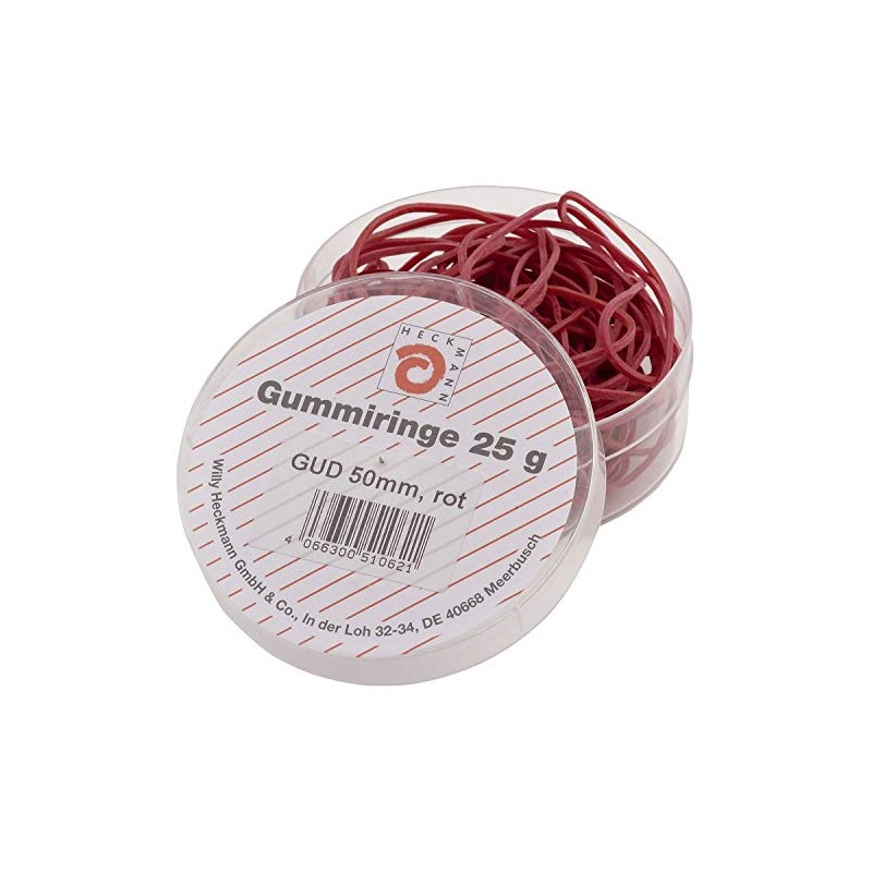 WIHEDÜ 510.062 Rubber Bands, 50 mm, with 25 g Red