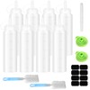 GAOHAN 8-Pack of Leak-Proof Plastic Squeeze Condiment Bottles - 250ml