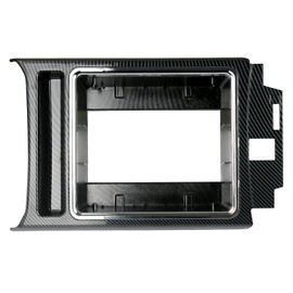 TQPONLY Carbon Fiber Center Console Cup Holder Trim Panel Compatible with 2013-2016 Ford F250 F350 F450 F550 Super Duty Truck Accessories Replacement