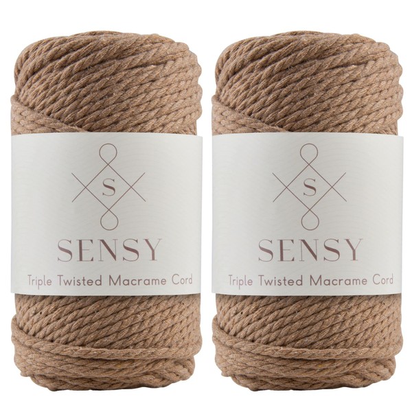 2 Skeins of Sensy Premium Macrame Cord 3mm 100% Cotton,