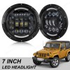 SHENKENUO For Hummer H2 2003-2009 Pair 7" inch Round LED