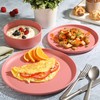 Gibson Home Canyon Crest Stackable Matte Melamine Set - Rose