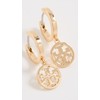 Tory Burch Women's Miller Huggie Hoop Earrings, Tory Gold, One