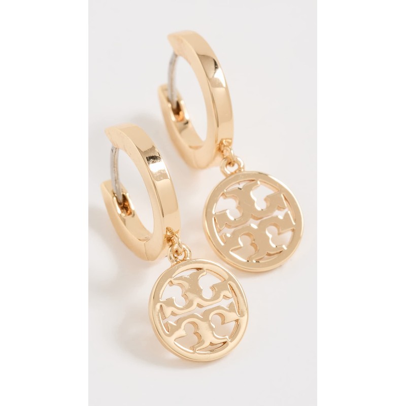 Tory Burch Women's Miller Huggie Hoop Earrings, Tory Gold, One